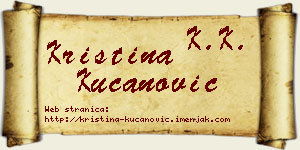 Kristina Kucanović vizit kartica